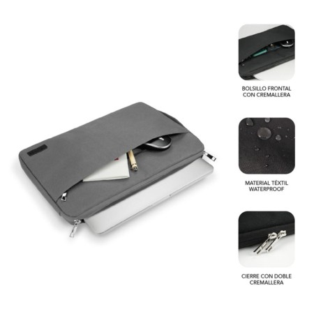Funda subblim urban laptop sleeve para portatil 13.3 pulgadas - 14 pulgadas gris