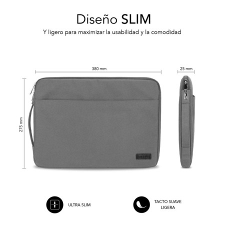Funda subblim urban laptop sleeve para portatil 13.3 pulgadas - 14 pulgadas gris