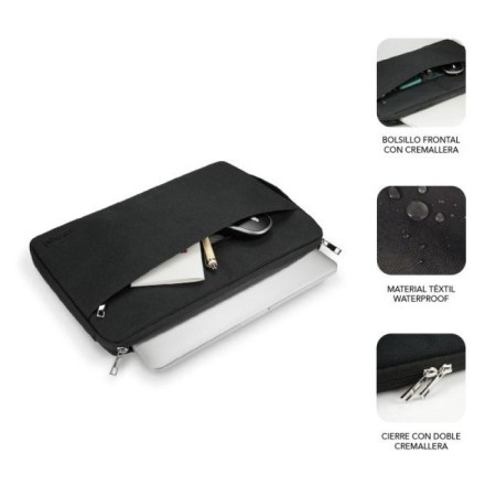 Funda Subblim Urban Laptop Sleeve para Portátiles hasta 15.6″/ Negra