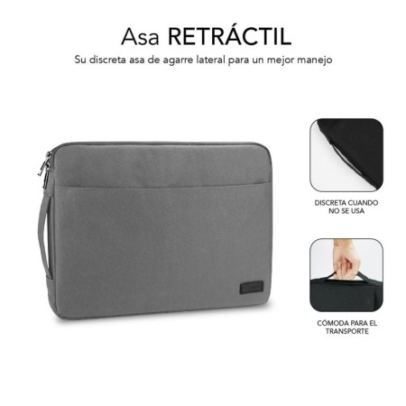 Funda Subblim Urban Laptop Sleeve para Portátiles hasta 15.6″/ Gris