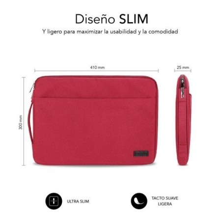 Funda Subblim Urban Laptop Sleeve para Portátiles hasta 15.6″/ Roja