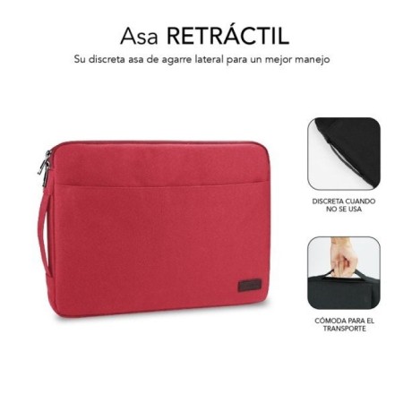 Funda Subblim Urban Laptop Sleeve para Portátiles hasta 15.6″/ Roja