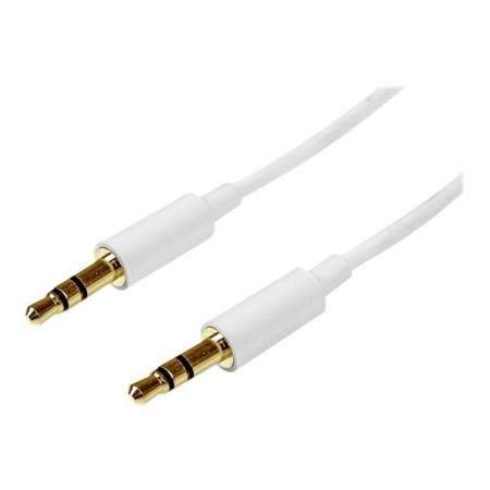 Cable mini jack 3.5mm startech 2m -  macho - macho -  blanco