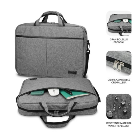 Maletin para portatil subblim elite laptop 15.6 pulgadas gris