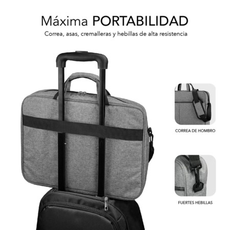 Maletin para portatil subblim elite laptop 15.6 pulgadas gris