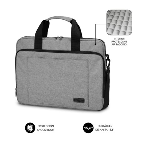 Maletin para portatil subblim air padding 15.6 pulgadas gris