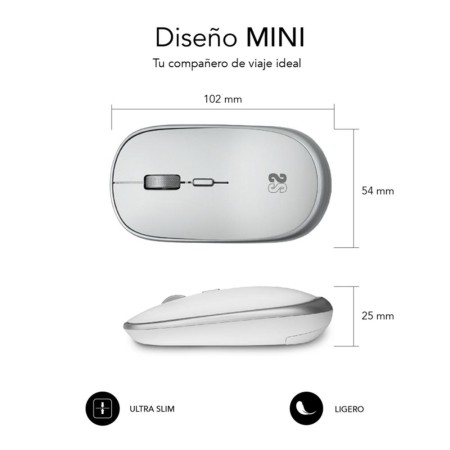 Raton inalambrico subblim submo - rfm0001 plata