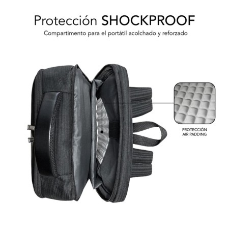 Mochila subblim business v2 ap para portatil 16 pulgadas negro