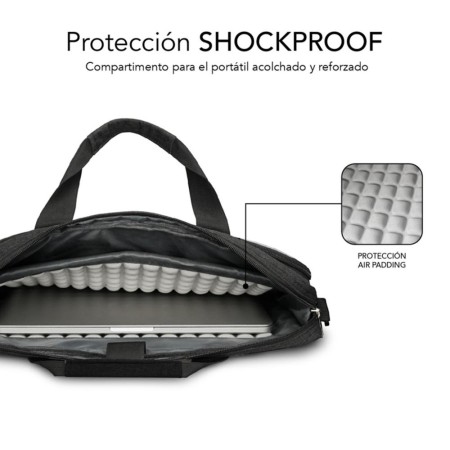 Maletin subblim air padding para portatil 13.3 pulgadas - 14 pulgadas dark grey
