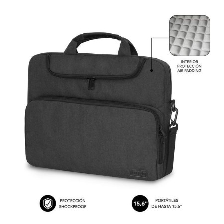 Maletin subblim air padding para portatil 15.6 pulgadas dark grey
