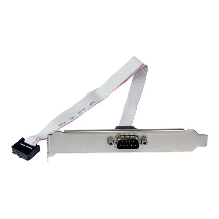 Bracket db9 a idc10 startech 0.41m -  macho - hembra -  gris