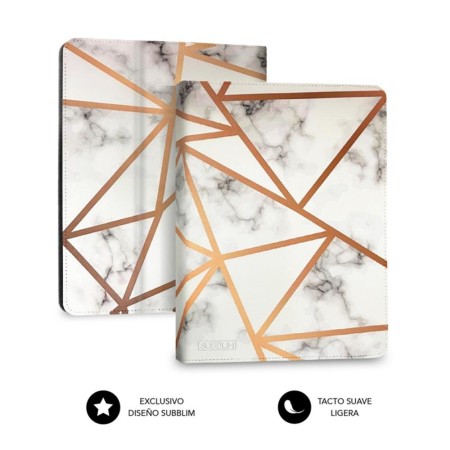 Funda subblim subkt5 - bttw10 para tablet 11 pulgadas trendy marmol blanco