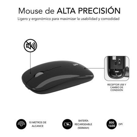 Teclado y Ratón Inalámbrico Subblim Combo Dual Prestige Extendido