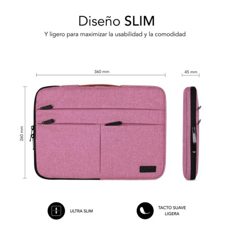 Funda subblim air padding 360 sleeve portatil 13.3 pulgadas - 14 pulgadas rosa