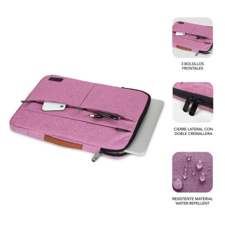 Funda subblim air padding 360 sleeve portatil 13.3 pulgadas - 14 pulgadas rosa