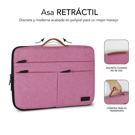 Funda subblim air padding 360 sleeve portatil 13.3 pulgadas - 14 pulgadas rosa