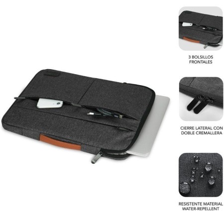 Funda subblim air padding 360 sleeve para portatil 15.6 pulgadas dark grey