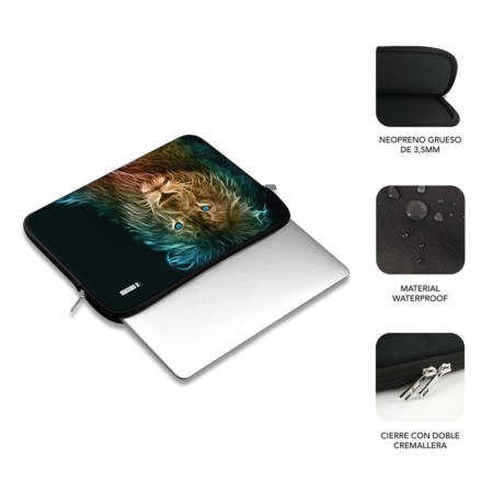Funda subblim trendy sleeve para portatil 13.3 pulgadas - 14 pulgadas neo leon