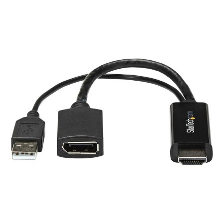 Conversor hdmi - usb tipo a a displayport startech -  macho - hembra -  negro