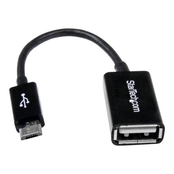 Cable micro usb tipo b a usb tipo a startech macho - hembra -  negro