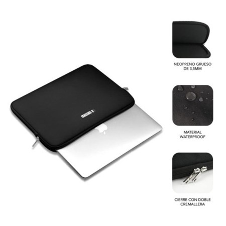 Funda subblim business laptop sleeve neoprene v2 para portatil 15.6 pulgadas negro