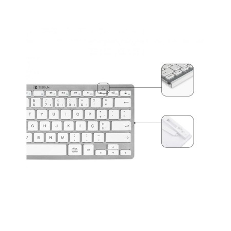 Teclado + raton subblim combo plata portugues