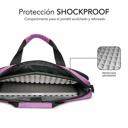 Maletin subblim air padding para portatil 15.6 pulgadas rosa