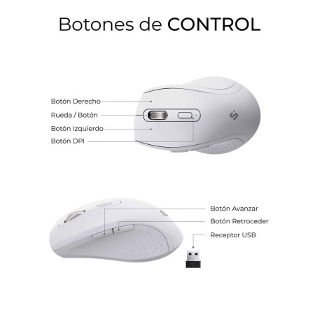 Teclado y Ratón Inalámbrico Subblim Combo Dual Office Prowave/ Blanco