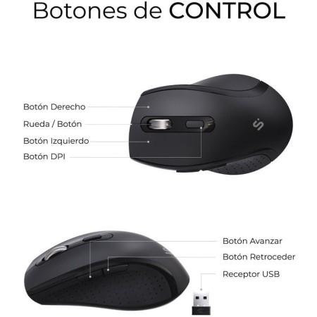 Teclado y Ratón Inalámbrico Subblim Combo Dual Office Prowave/ Negro