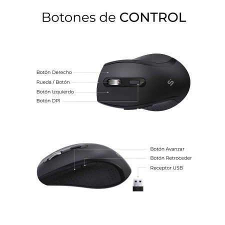 Teclado y Ratón Inalámbrico Subblim Combo Dual Office Prowave/ Negro