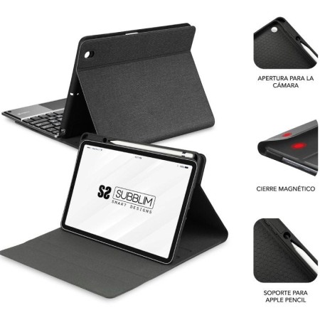 Funda con Teclado Subblim KeyTab Pro BT para Tablet iPad 10.9″ 10a Gen/ Negra