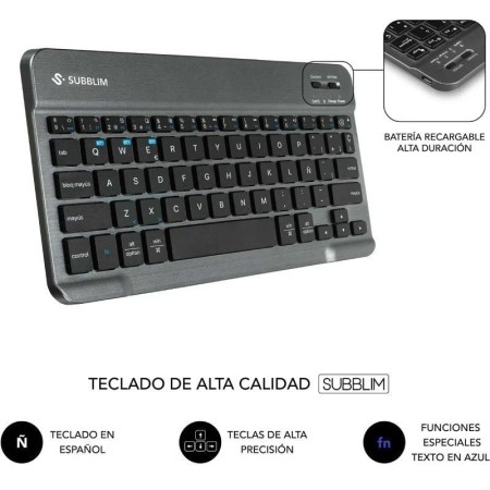 Funda con Teclado Subblim Keytab Pro BT Lenovo Idea Tab 11″ 2025/ Negra