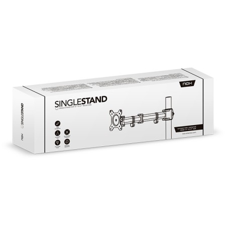 Soporte de mesa nox single para monitor 13 pulgadas - 17 pulgadas carga maxima 8kg vesa 100 x 100