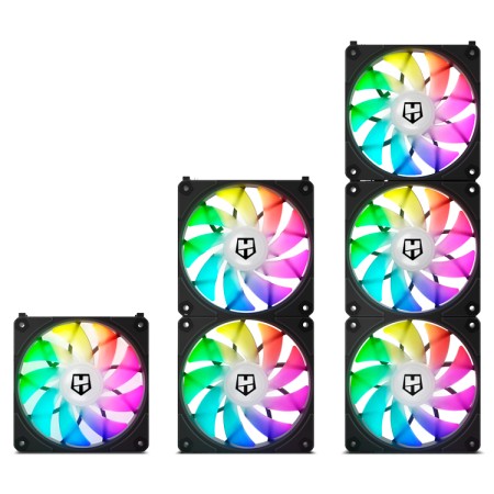 NOX HUMMER EASYLINK | ARGB FANS KIT NEGROS
