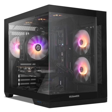 Caja ordenador gaming hummer astra neo atx argb cristal templado negro