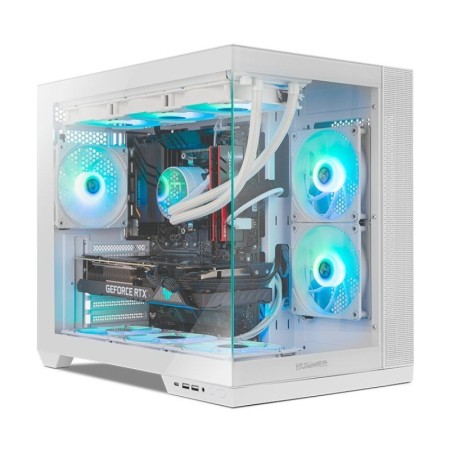 Caja ordenador gaming hummer astra neo atx argb cristal templado blanco