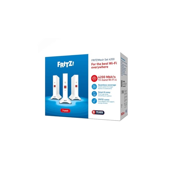 Punto de acceso repetidor fritz! mesh set 4200 3 unidades
