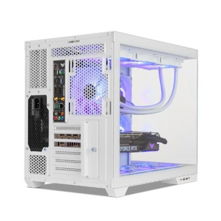 Caja ordenador gaming hummer astra neo atx argb cristal templado blanco