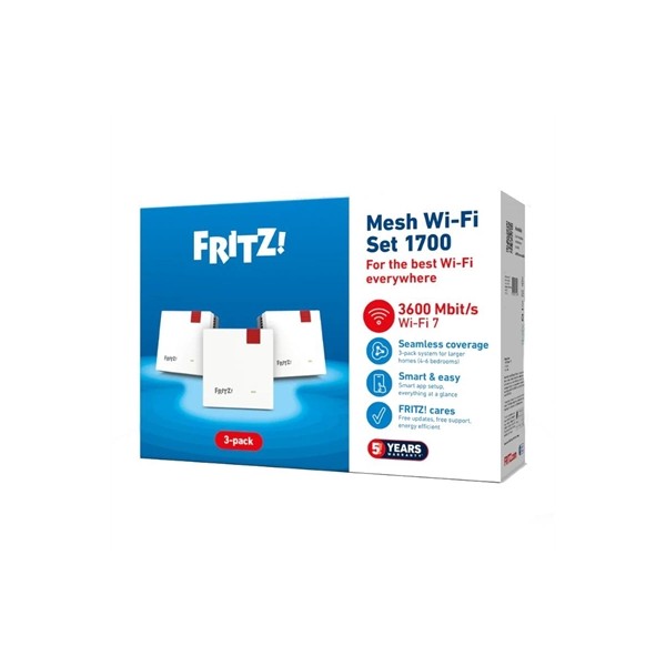 Punto de acceso repetidor fritz! mesh set 1700 3 unidades
