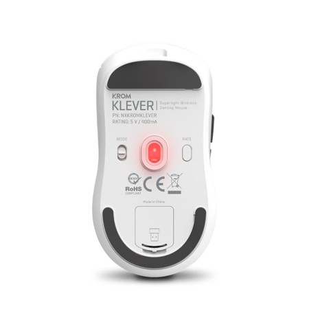Raton inalambrico gaming krom klever blanco