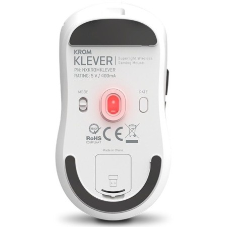 Raton inalambrico gaming krom klever blanco