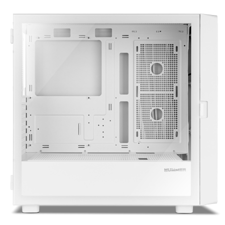 Caja ordenador gaming nox hummer bios atx cristal templado lcd 8″ blanco
