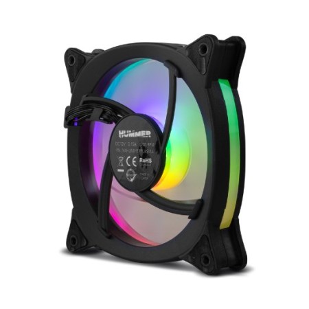 Ventilador caja nox hummer v - fan argb espejo infinito 120mm negro