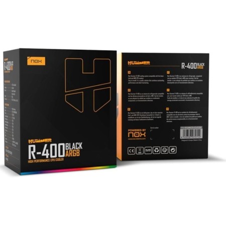 Ventilador disipador nox hummer r - 400 argb negro