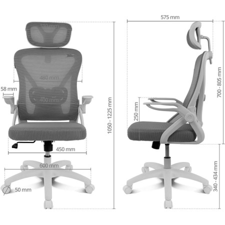 Silla gaming drift drair35 blanca - gris