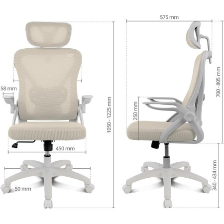 Silla gaming drift drair35 blanca - beige