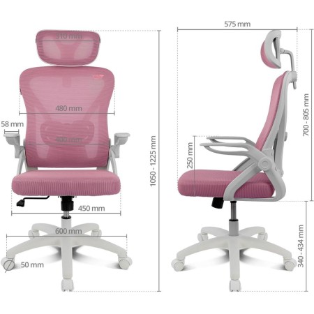 Silla gaming drift drair35 blanca - rosa
