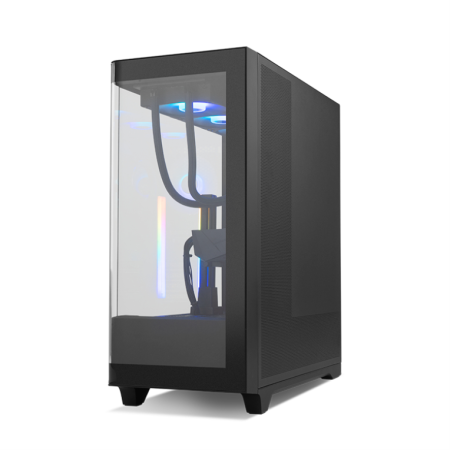 Caja ordenador gaming nox hummer ether atx argb cristal templado negro