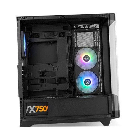 Caja ordenador gaming nox hummer ether atx argb cristal templado negro