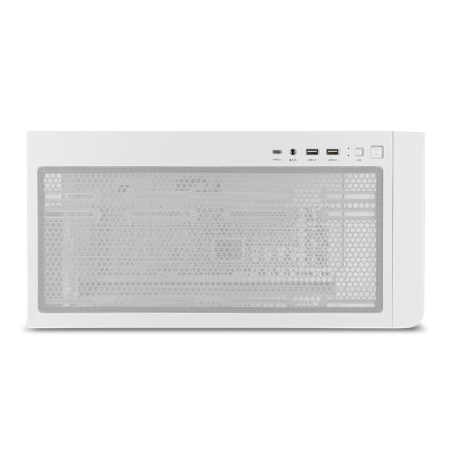 Caja ordenador gaming nox hummer ether atx argb cristal templado blanca